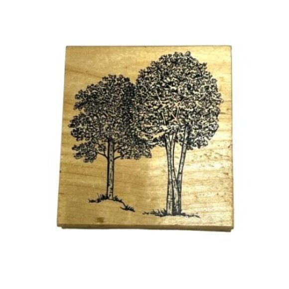 Great Impressions Tree Stamp Wood Stamp Rubber K69 - Picture 1 of 4